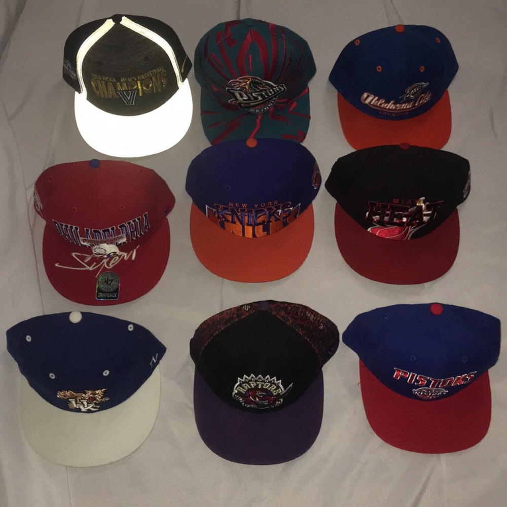 9 SnapBack Hat Lot Of NBA and NCAA Basketball
